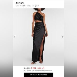 The Sei one shoulder cut out dress - size 6 - worn once